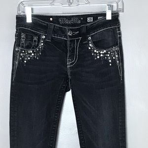 Miss Me Black Skinny Jeans Size 25